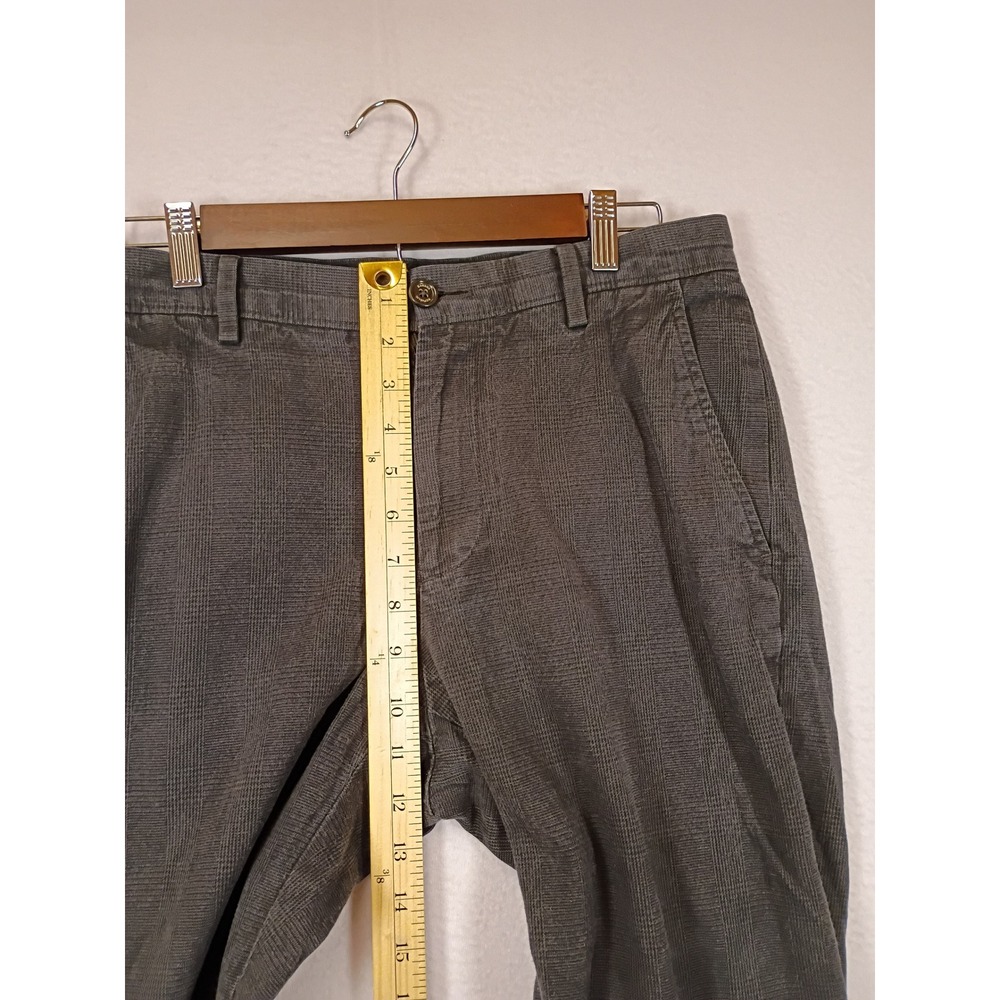 Dark Academia Banana Republic Mens 31x30 Gray Plaid Cotton Chino Pants Trousers - Picture 5 of 10